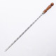 Stainless skewer 670*12*3 mm with wooden handle в Новосибирске
