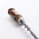Stainless skewer 620*12*3 mm with wooden handle в Новосибирске